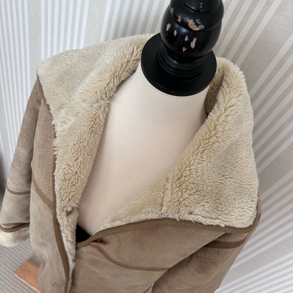 Jones New York Vintage Women’s Genuine Suede Leather Coat 90s Size Medium - Picture 7 of 14
